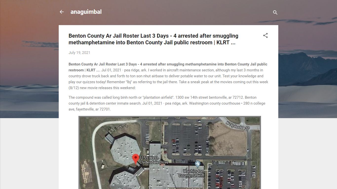 Benton County Ar Jail Roster Last 3 Days - 4 arrested ...